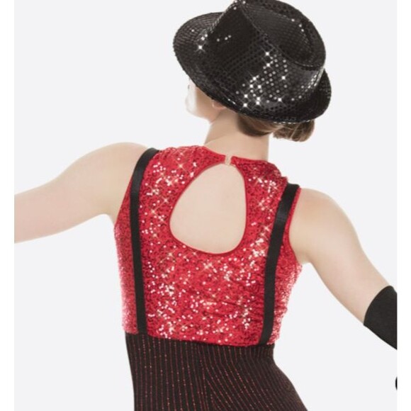 Revolution Minnie the Moocher Costume Black And Red Sequins Pinstripe SZ S - Picture 2 of 9